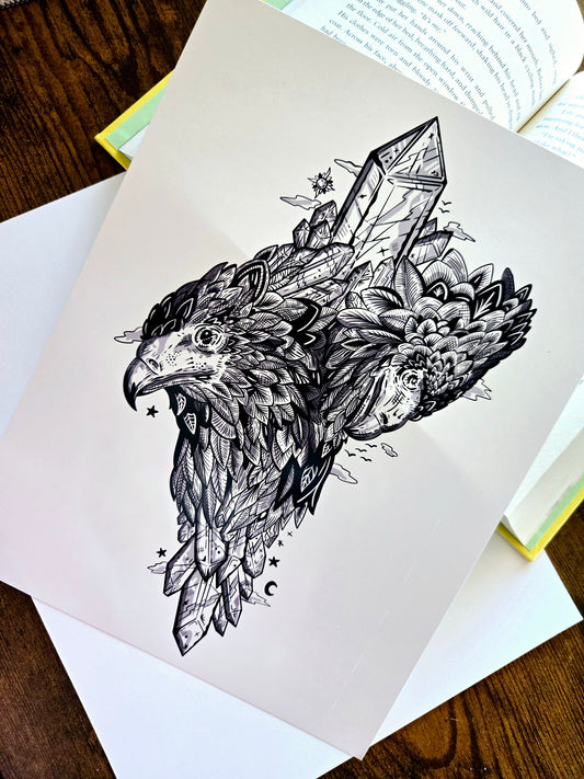 Crystal Hawk Print